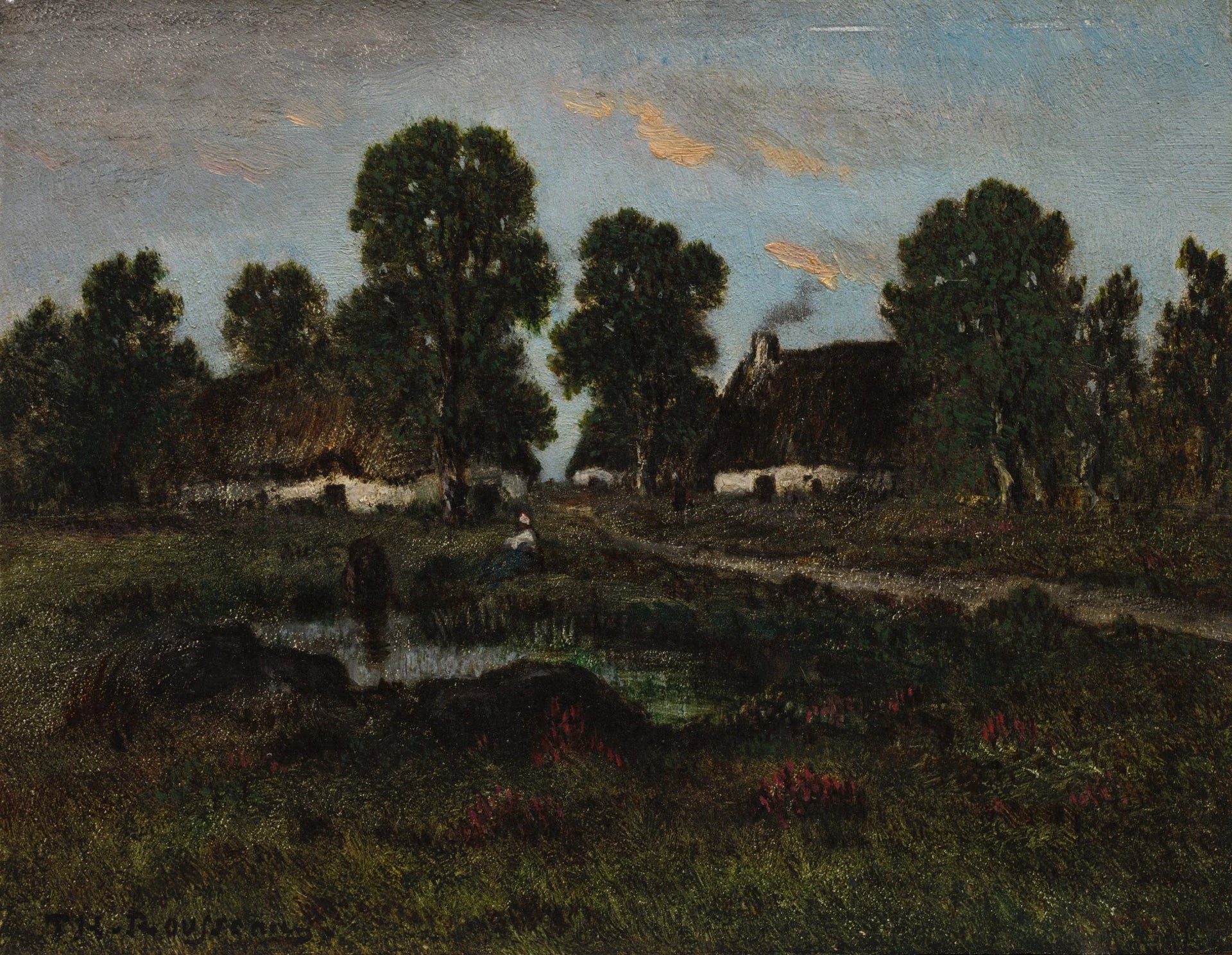 Gîtes près de Larchant - Théodore Rousseau image 1 copie peinte à la main à l’huile