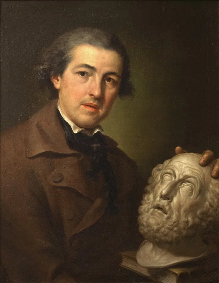 Giuseppe Franchi (1731–1806) avec un buste d'Homère - Anton Raphael Mengs image 1 copie de tableau peinte à la main