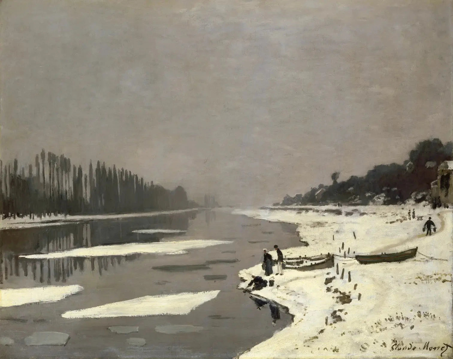 Glaçons à Bougival W105 par Claude Monet, hiver 1867–1868, musée du Louvre