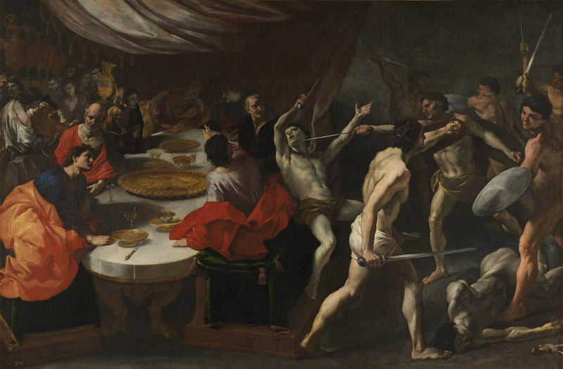 Gladiateurs lors d'un banquet - Giovanni Lanfranco