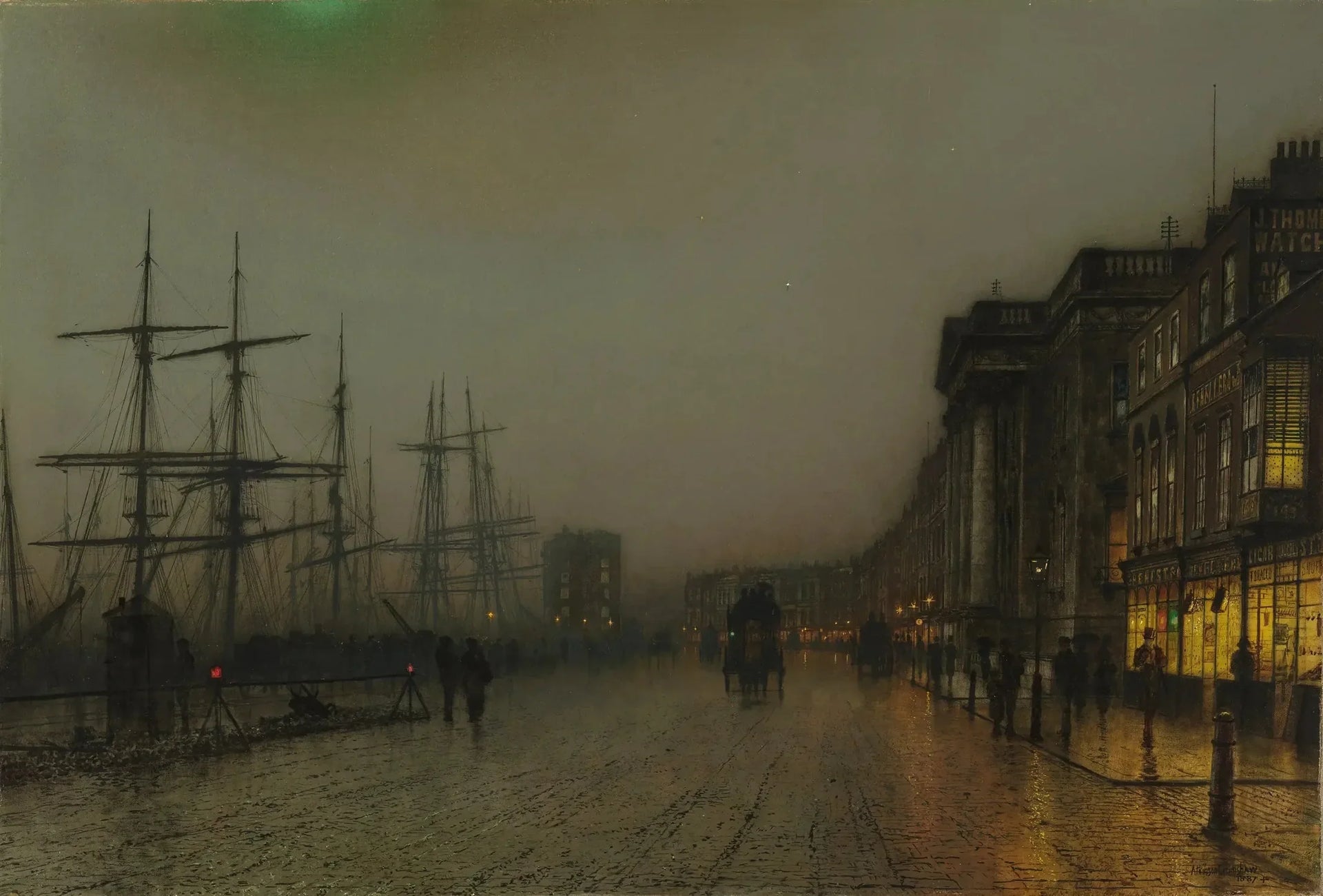 Glasgow malin - John Atkinson Grimshaw image 1 reproduction réalisée par Alpha Reproduction