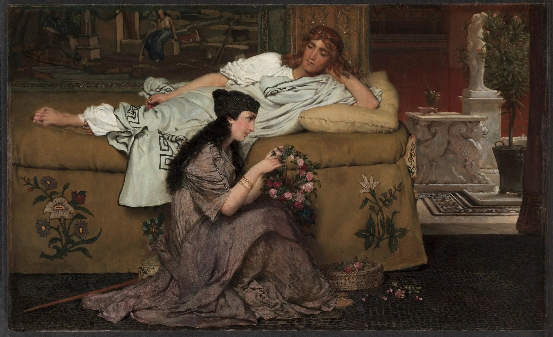 Glaucus et Nydia - Lawrence Alma-Tadema image 1 reproduction de peinture à l’huile