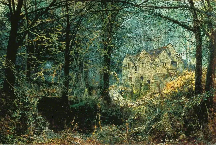 Gloire d'automne : Le vieux moulin - John Atkinson Grimshaw