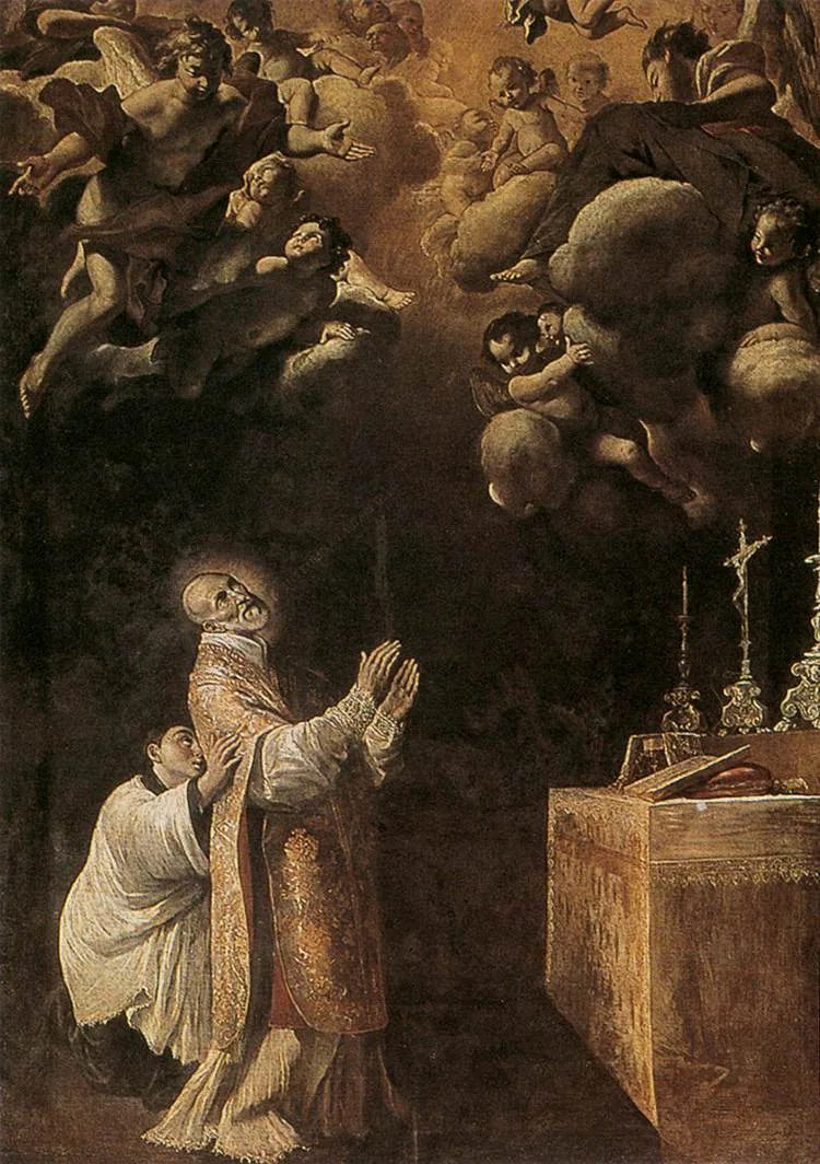 Gloire de Sant 'Andrea Avellino - Giovanni Lanfranco image 1 reproduction artisanale de tableau