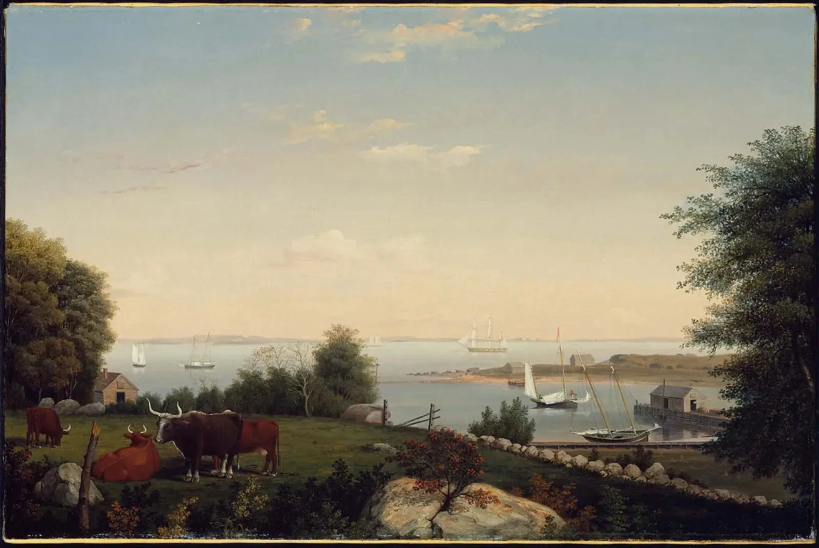 Gloucester depuis Brookbank - Fitz Henry Lane image 1 reproduction réalisée par Alpha Reproduction
