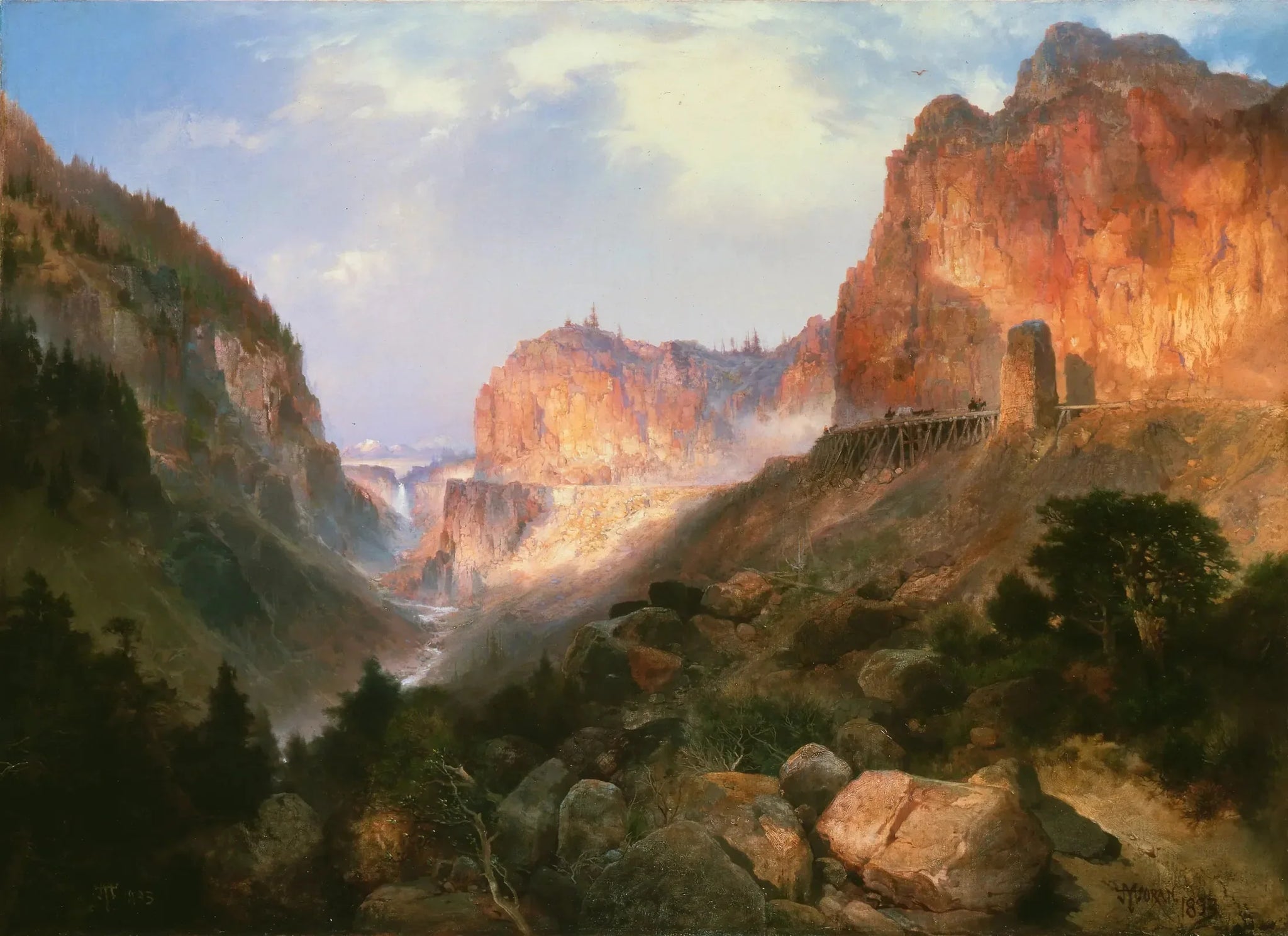 Golden Gate, parc national de Yellowstone - Thomas Moran image 1 tableau peint à l’huile sur toile
