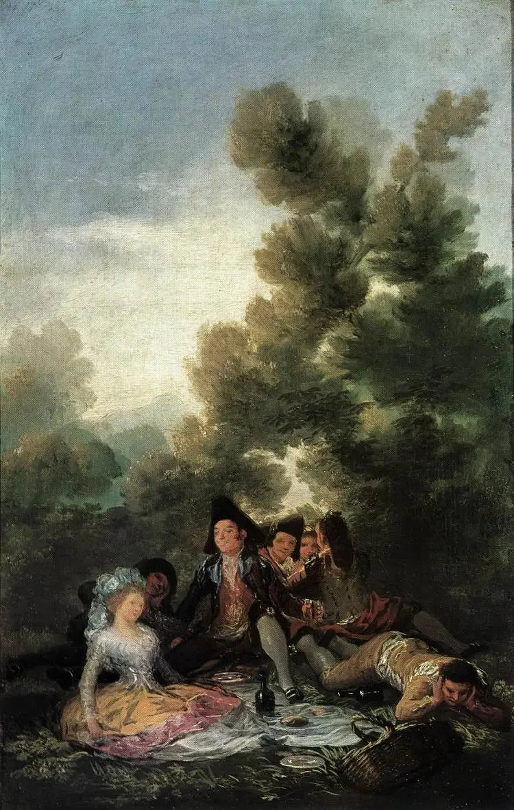 Goûter champêtre - Francisco de Goya image 1 copie peinte à la main à l’huile