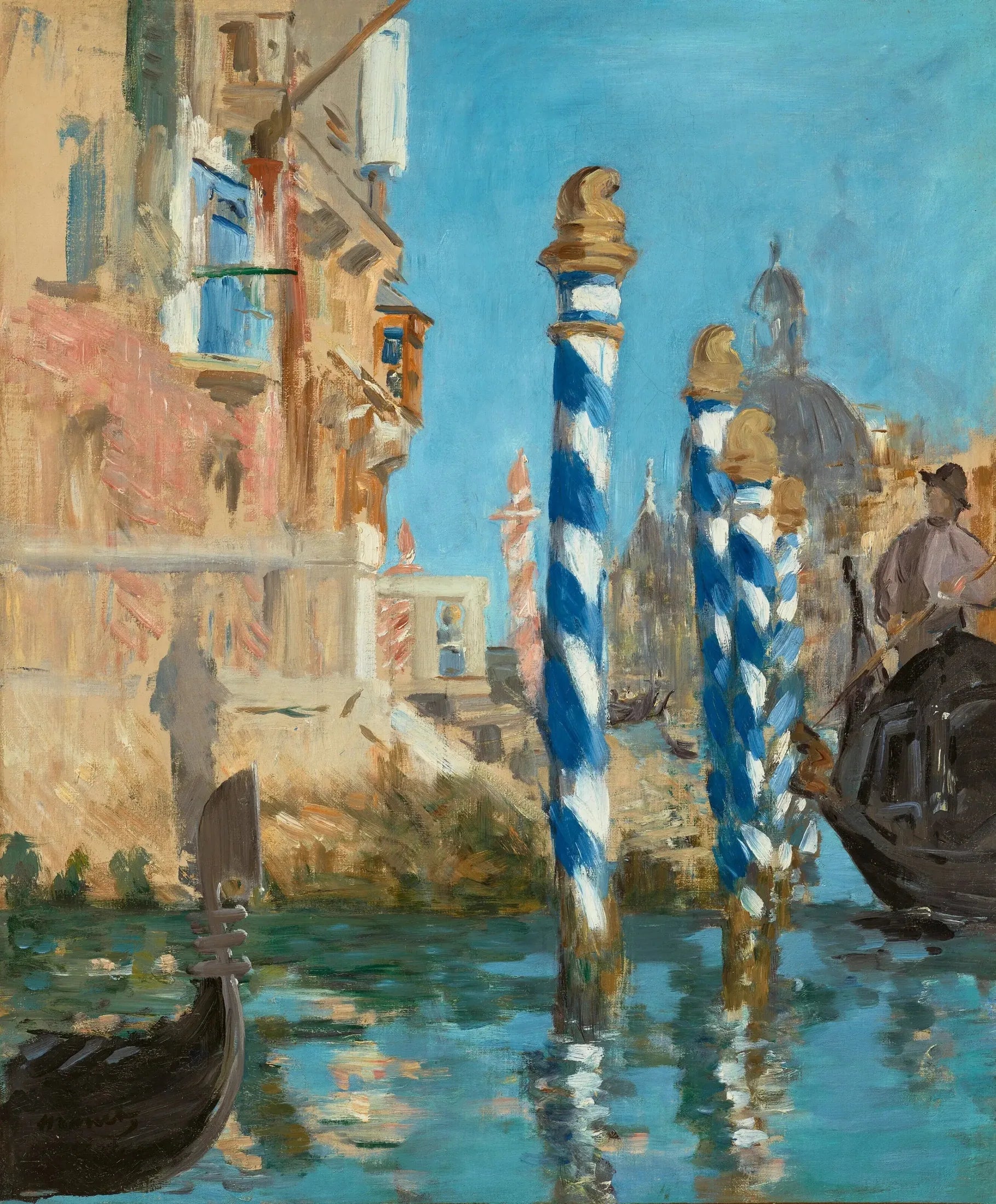 Grand Canal à Venise - Édouard Manet image 1 copie de tableau peinte à la main