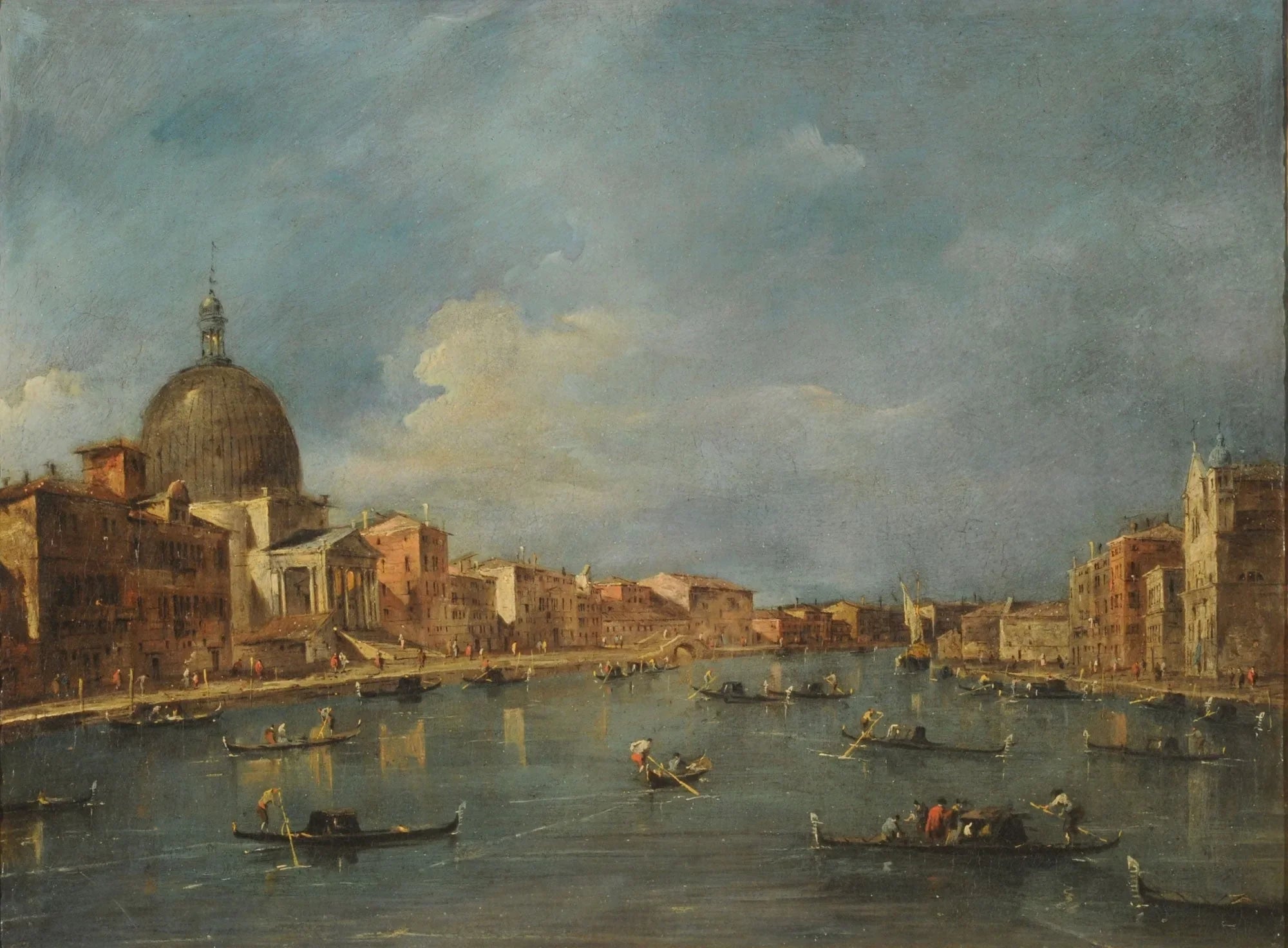 Grand Canal avec Sam Simeone piccolo - Francesco Guardi image 1 copie peinte à la main à l’huile