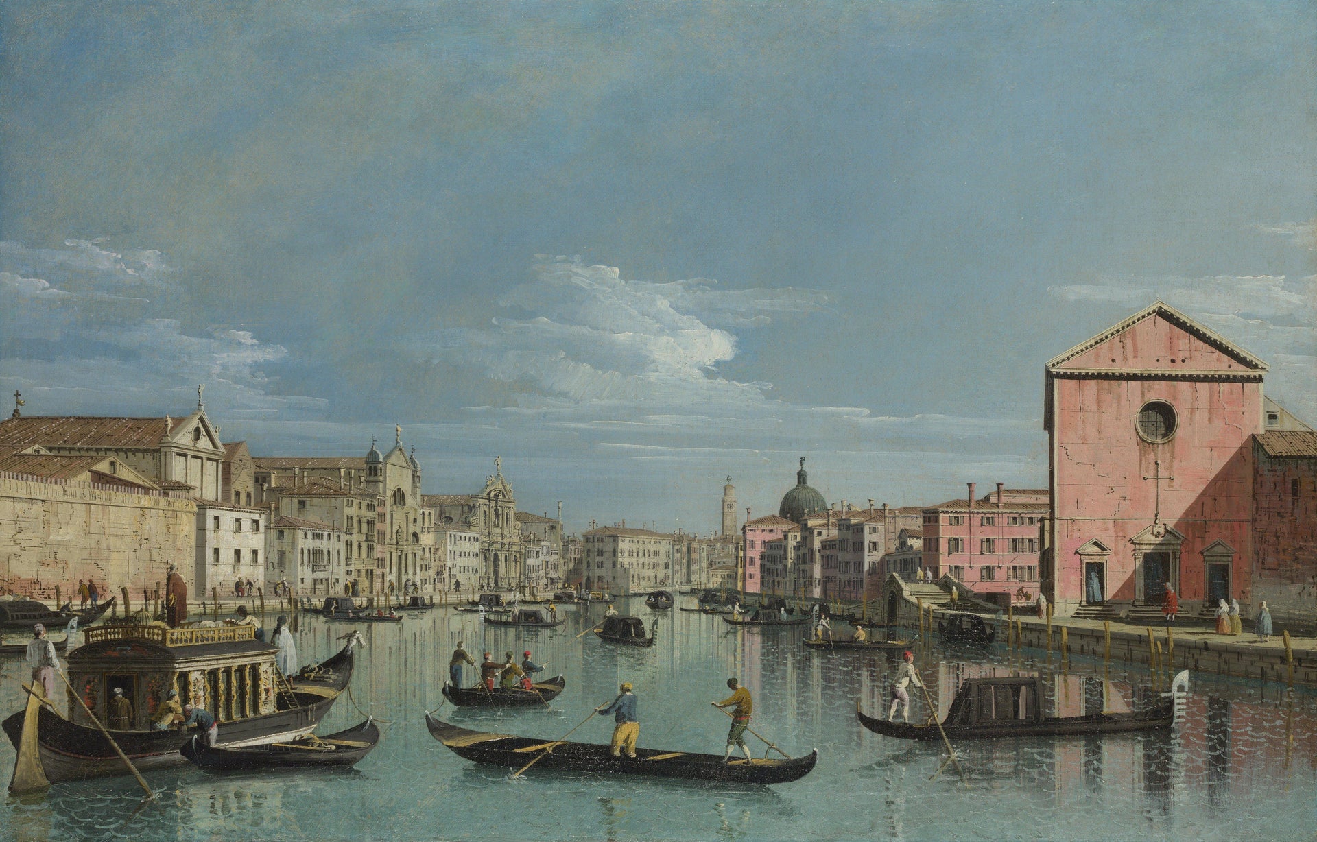 Le Grand Canal devant Santa Croce - Bernardo Bellotto