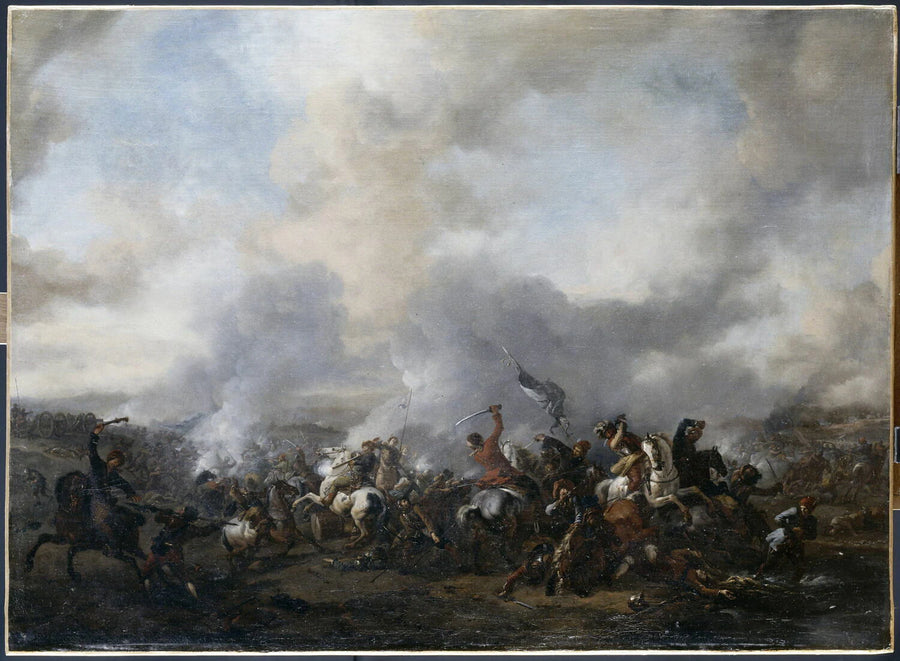 Grand combat de cavaliers et de fantassins - Philips Wouwerman