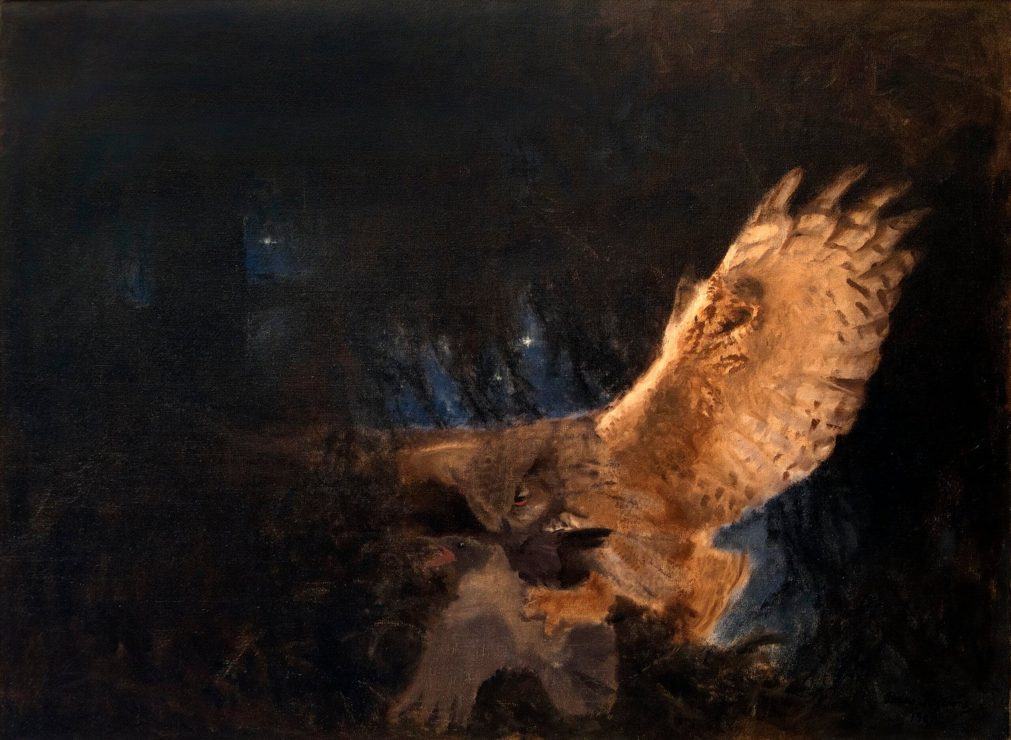 Grand-duc - Bruno Liljefors image 1 tableau peint à l’huile sur toile