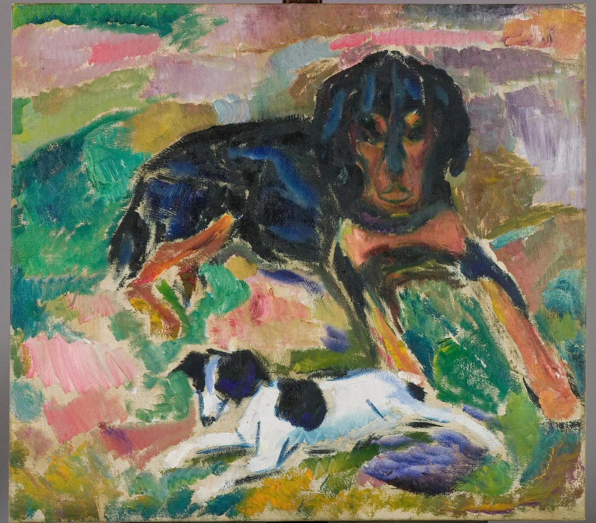 Grand et Petit Chiens - Edvard Munch image 1 reproduction de peinture à l’huile