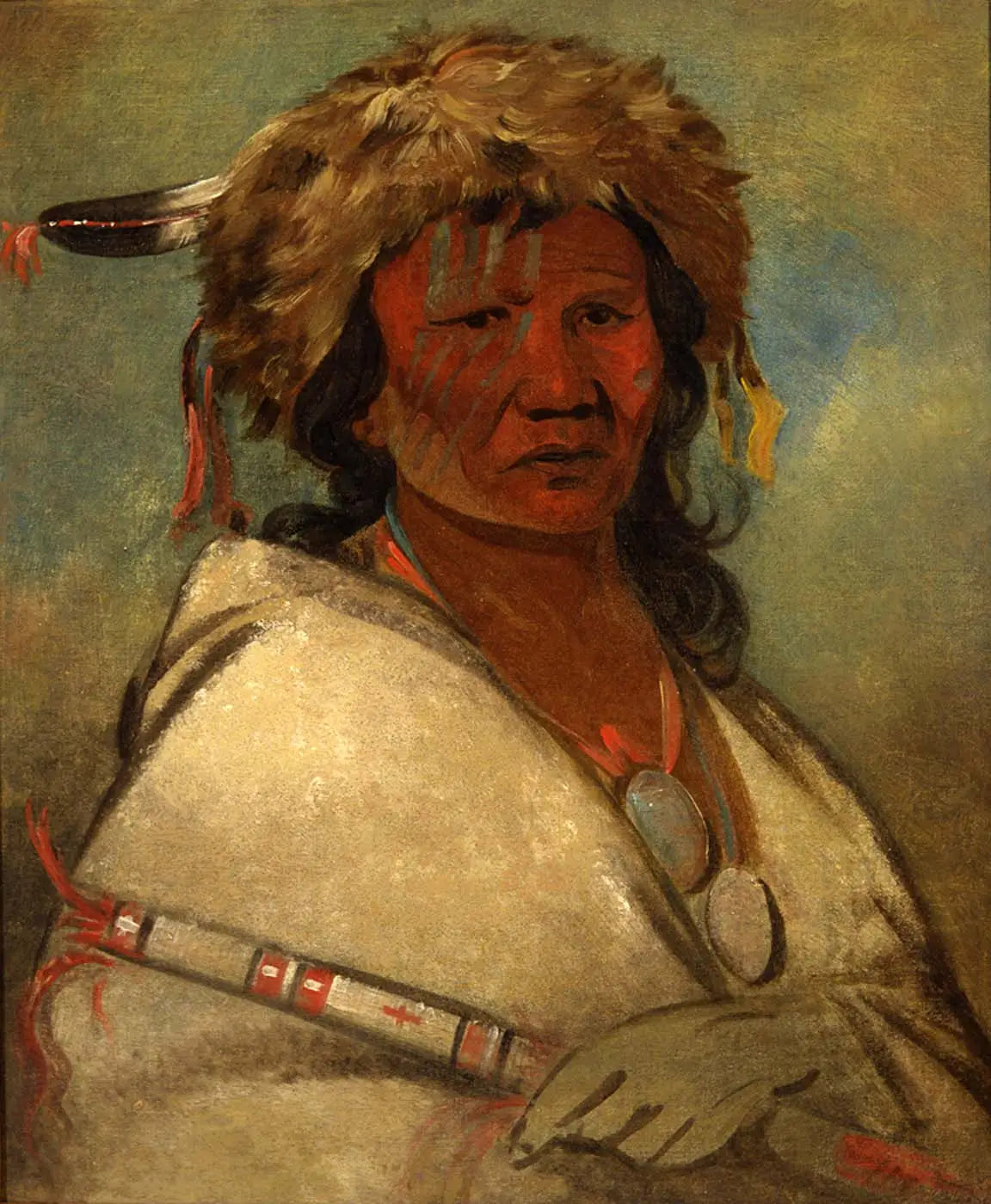 Grand Héros, un chef - George Catlin image 1 tableau peint à l’huile sur toile