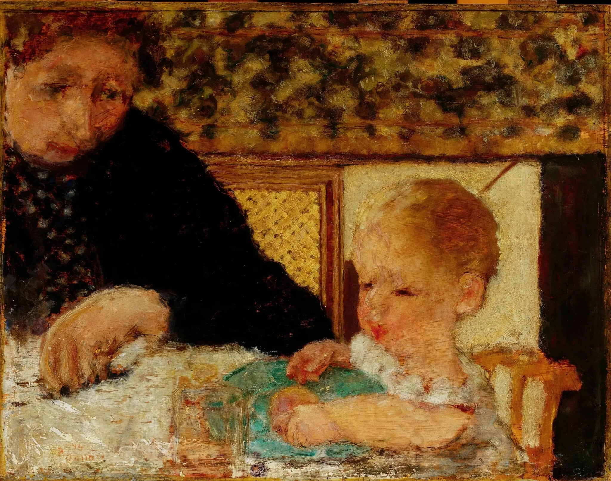 Grand-mère avec un enfant - Pierre Bonnard image 1 tableau peint à l’huile sur toile