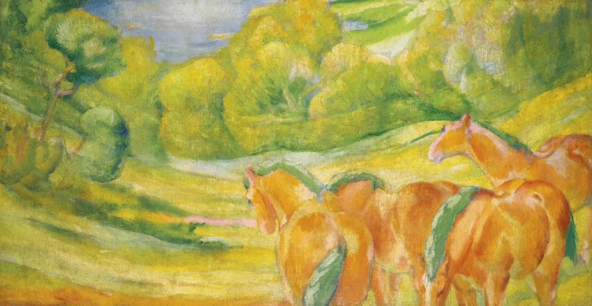 Grand Paysage I - Franz Marc image 1 reproduction réalisée par Alpha Reproduction