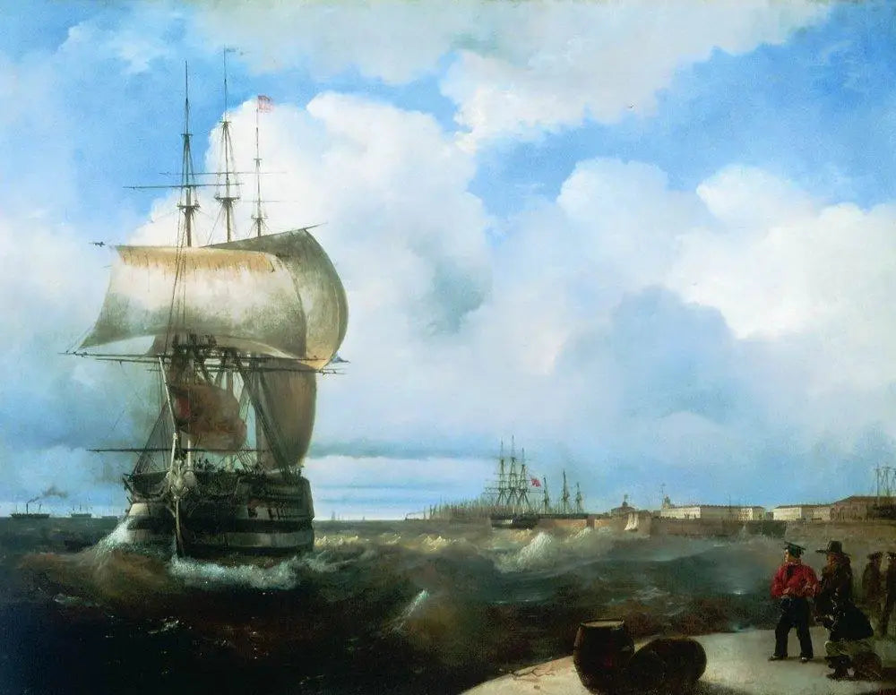 Grand raid à Cronstadt - Ivan Aïvazovski image 1 reproduction réalisée par Alpha Reproduction