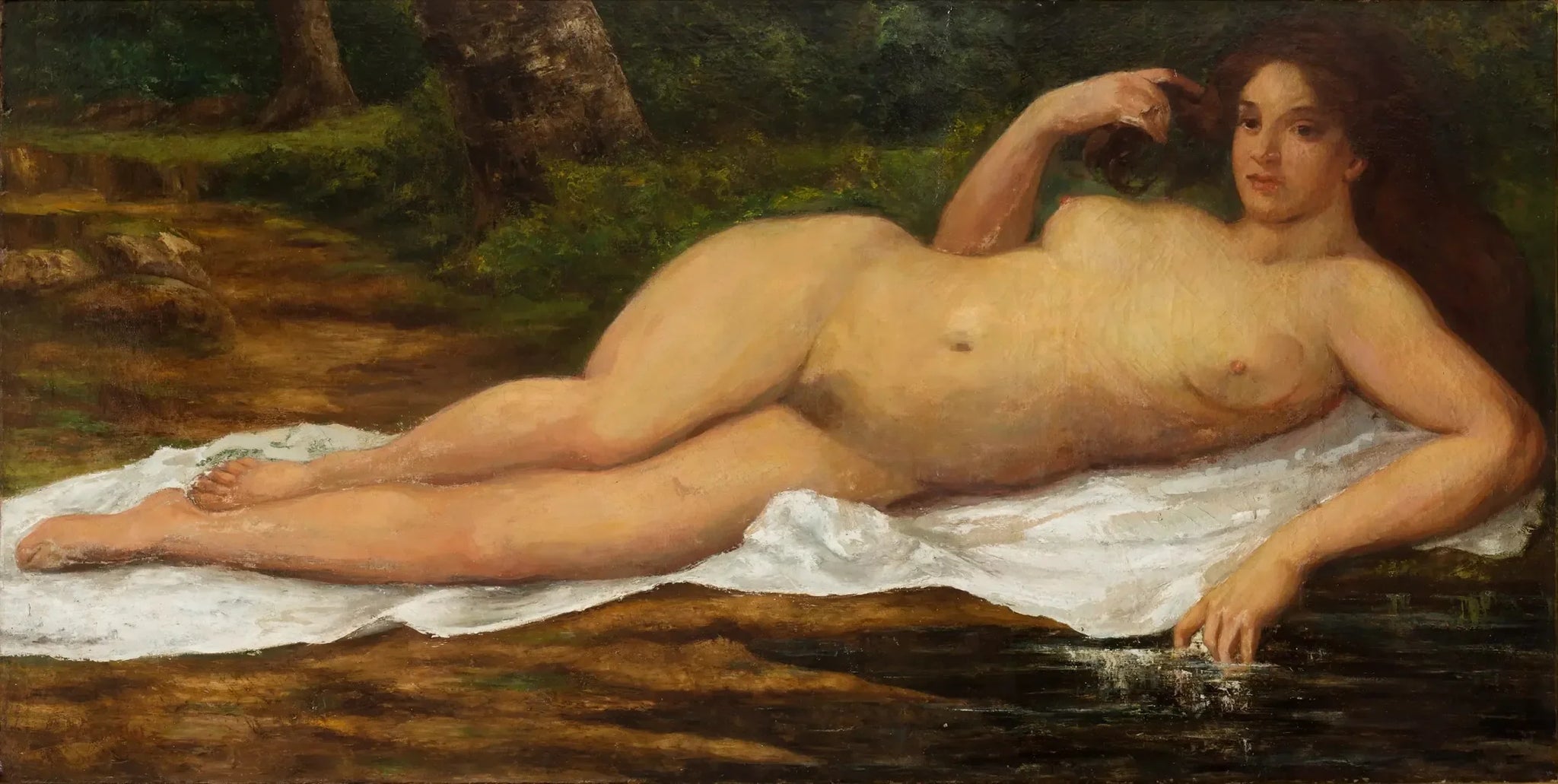 Grande Baigneuse - Gustave Courbet image 1 reproduction de peinture à l’huile