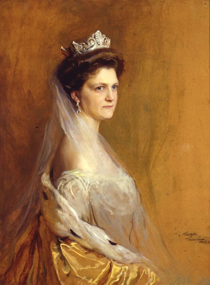Grande-Duchesse de Hesse et du Rhin, née princesse Elenore de Solms-Hohensolms-Liche - Philip de László image 1 tableau peint à l’huile sur toile