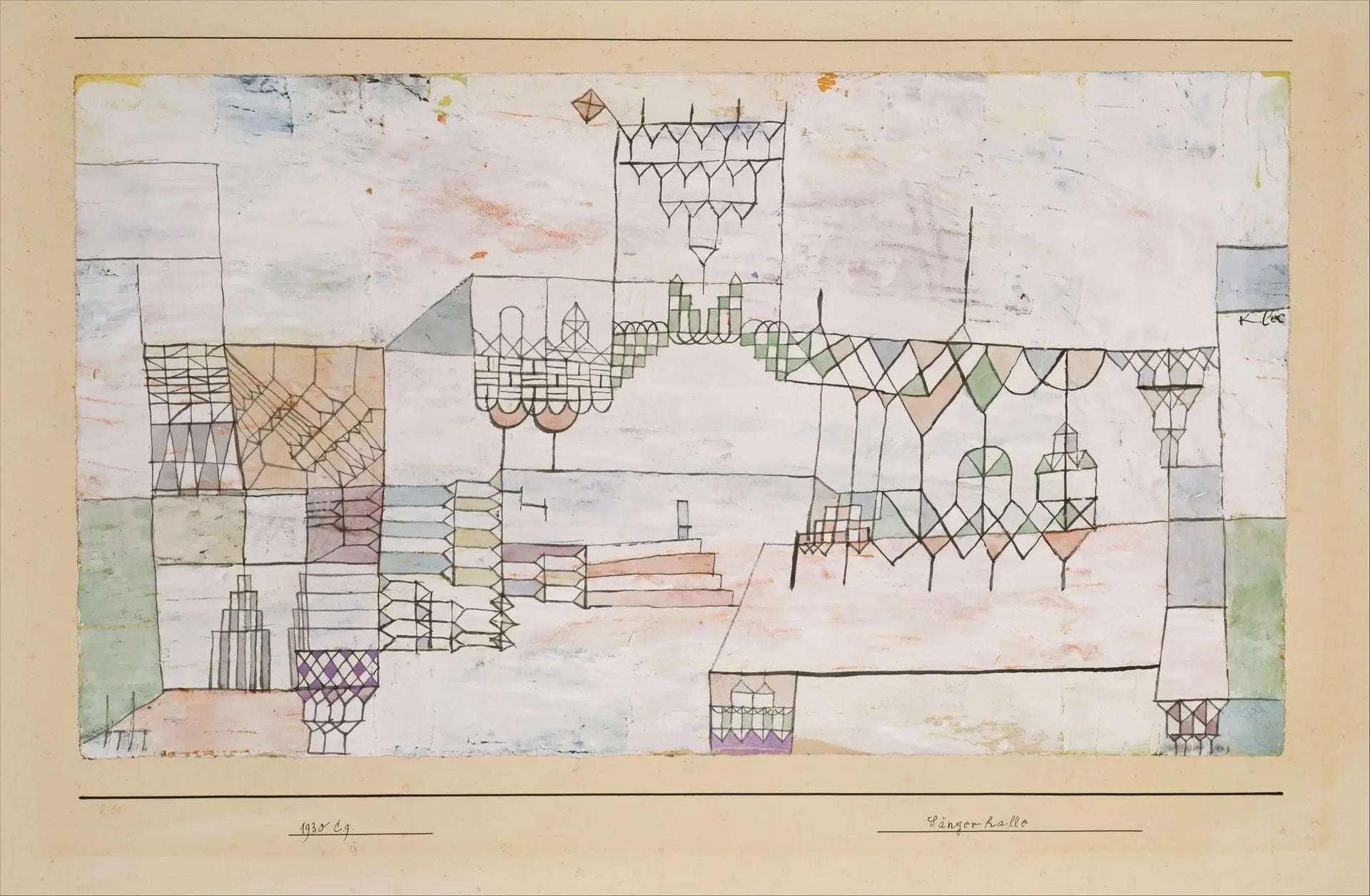 Grande Salle des Chanteurs - Paul Klee image 1 copie de tableau peinte à la main