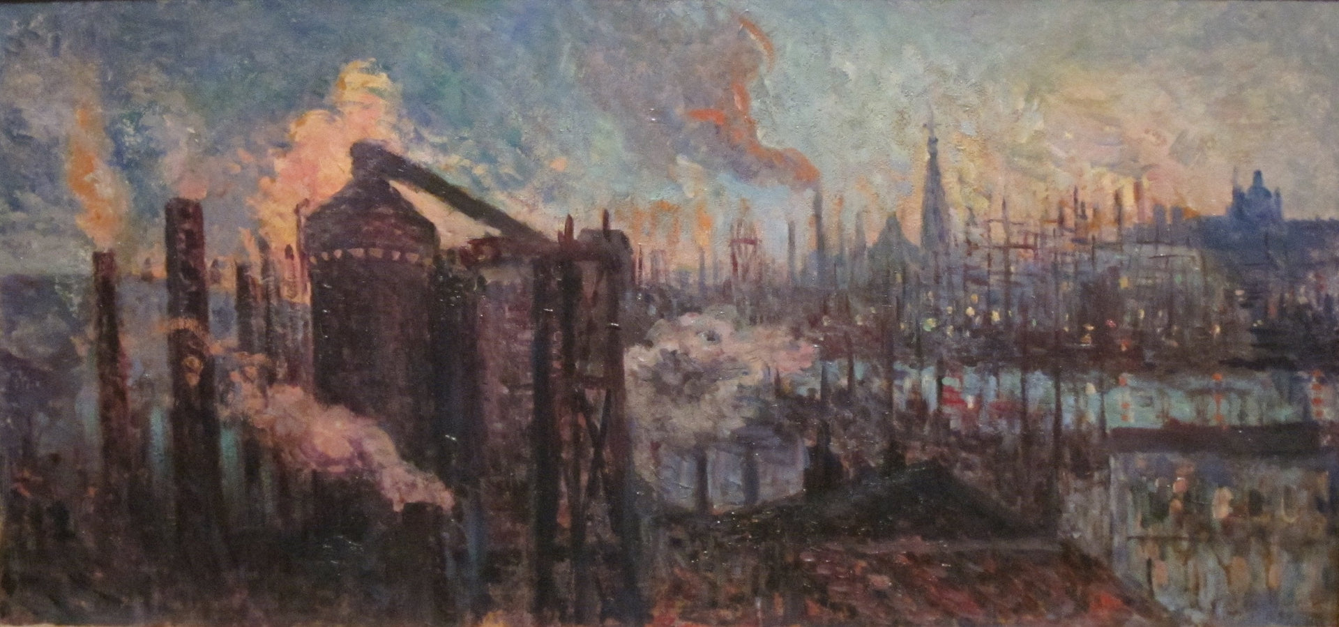 Grande ville industrielle - Maximilien Luce image 1 copie peinte à la main à l’huile