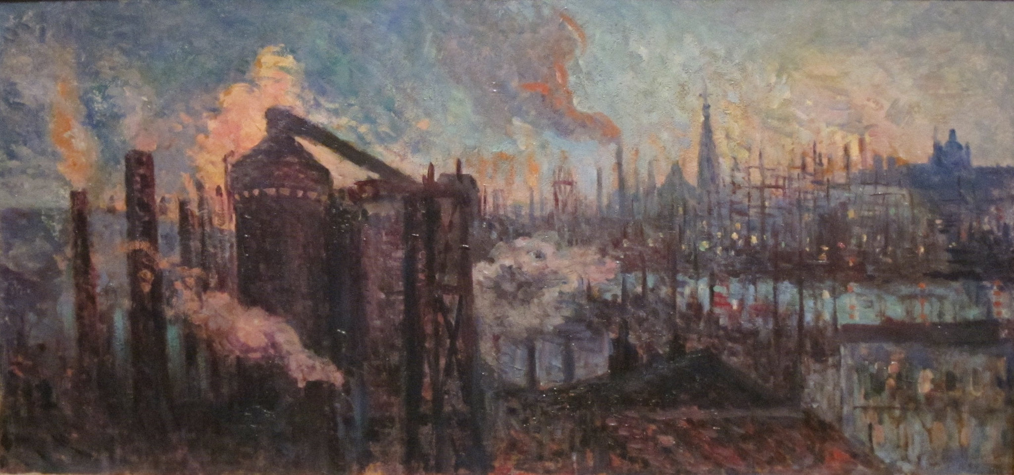 Grande ville industrielle - Maximilien Luce image 1 copie peinte à la main à l’huile