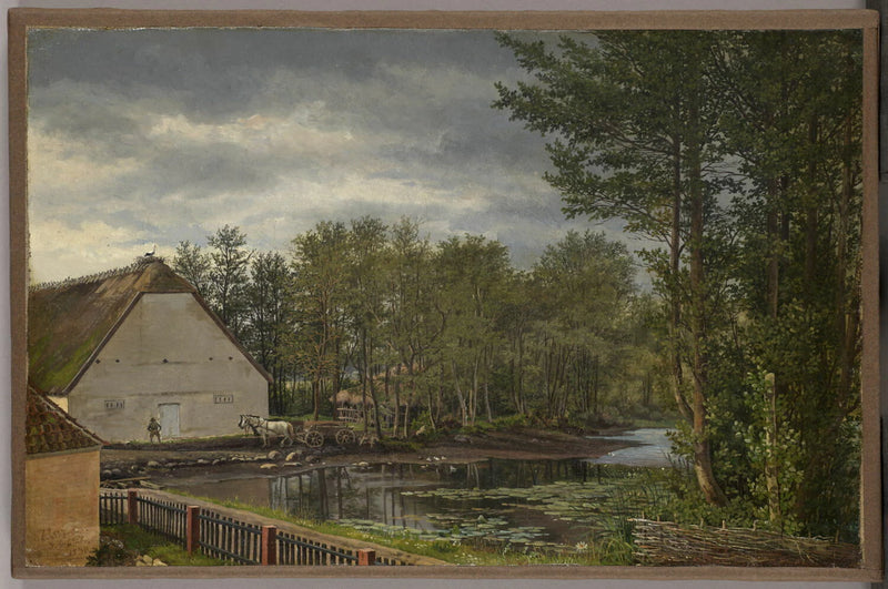 Une grange à Langebeksgaard (Danemark) - Frederik Hansen Sødring