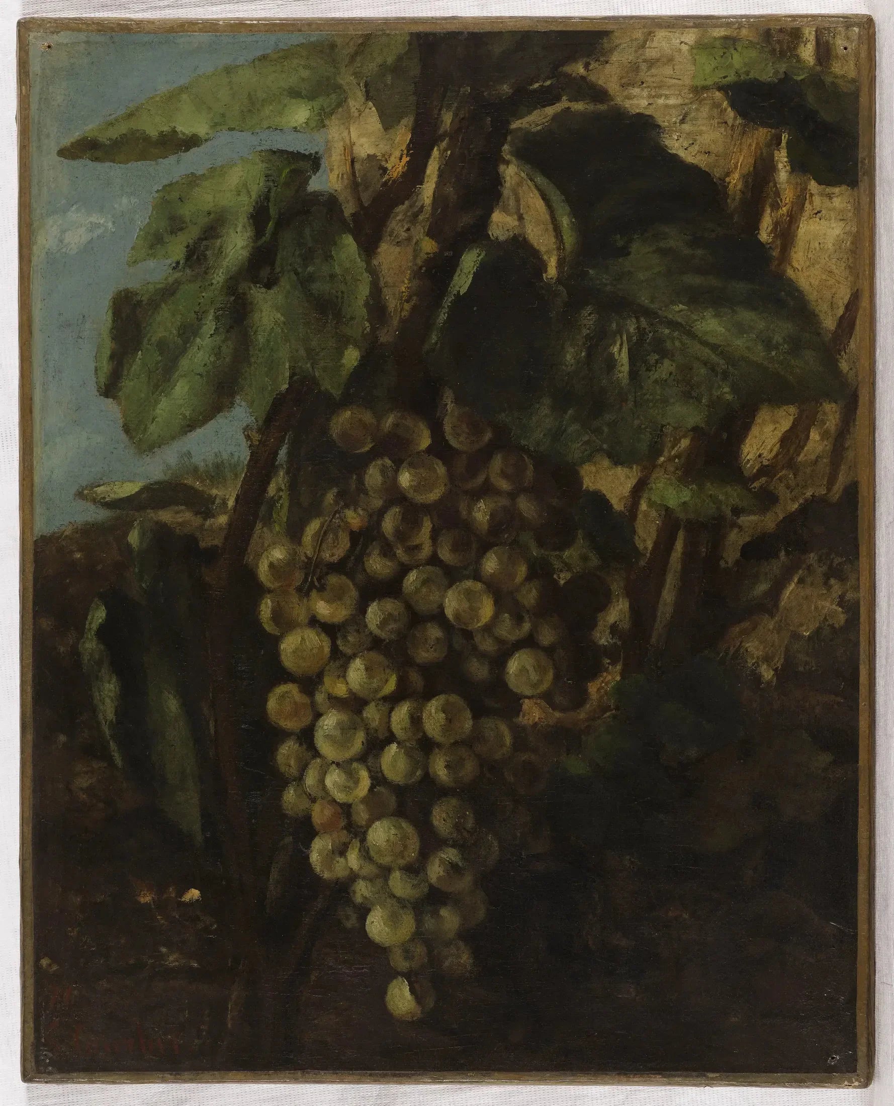Grappe de raisins - Gustave Courbet image 1 reproduction de peinture à l’huile