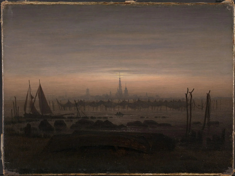 Greifswald au clair de lune - Caspar David Friedrich