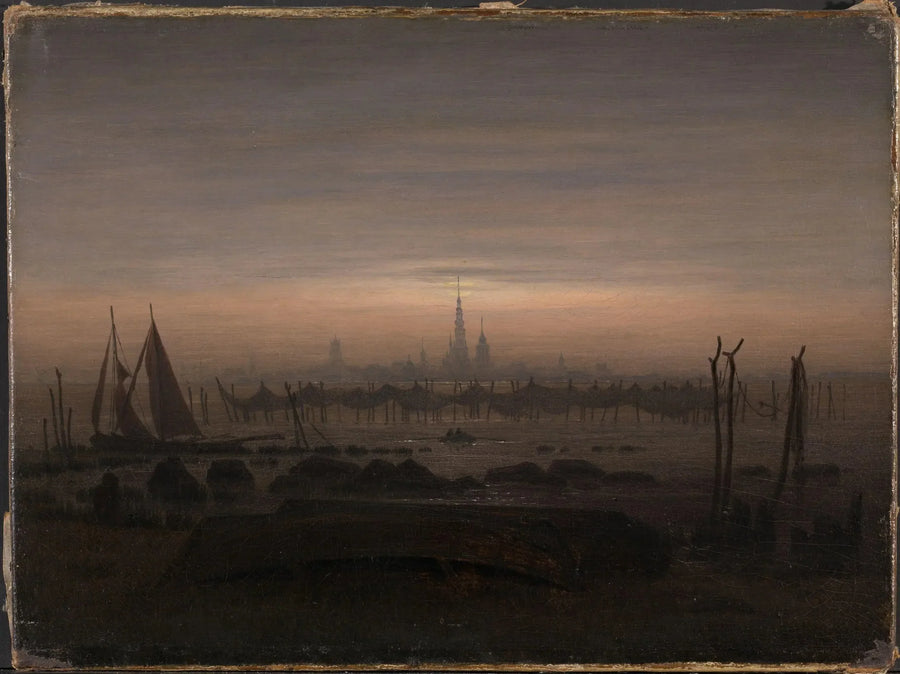 Greifswald au clair de lune - Caspar David Friedrich