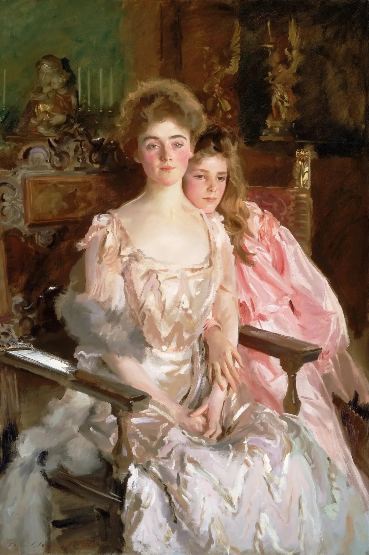 Gretchen Osgood Warren et sa fille Rachel - John Singer Sargent image 1 tableau peint à l’huile sur toile