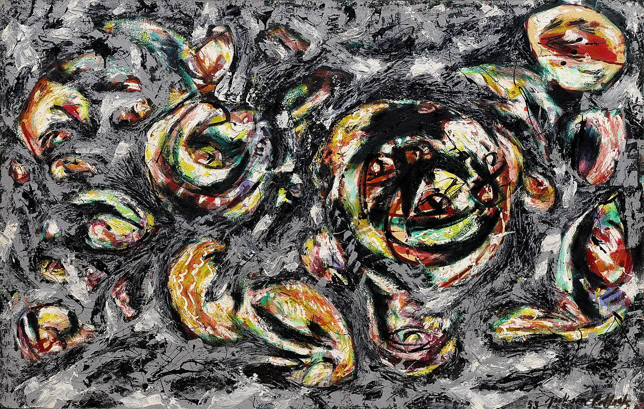 Gris de l'océan - Jackson Pollock image 1 reproduction artisanale de tableau