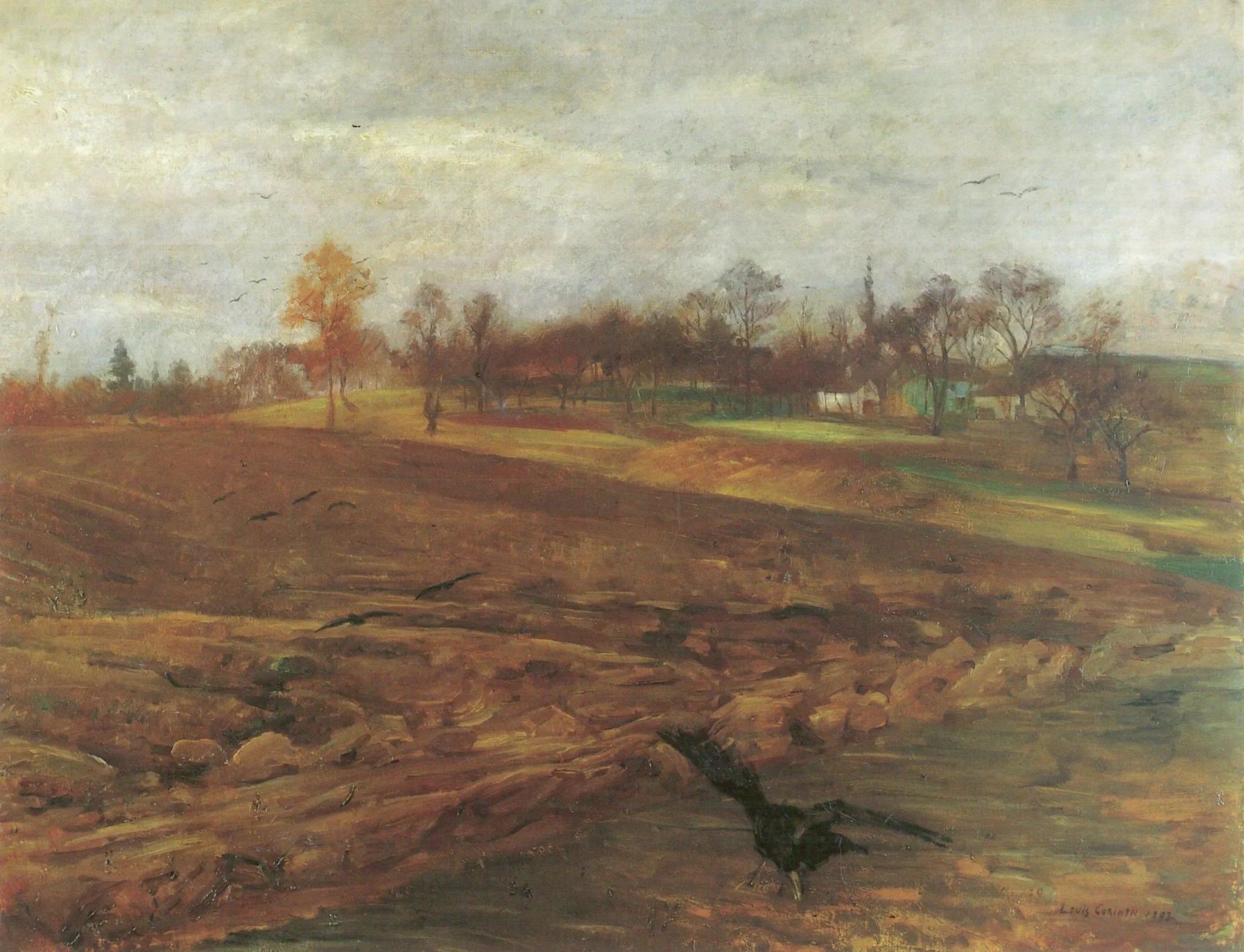 Große Rabenlandschaft - Lovis Corinth image 1 copie de tableau peinte à la main