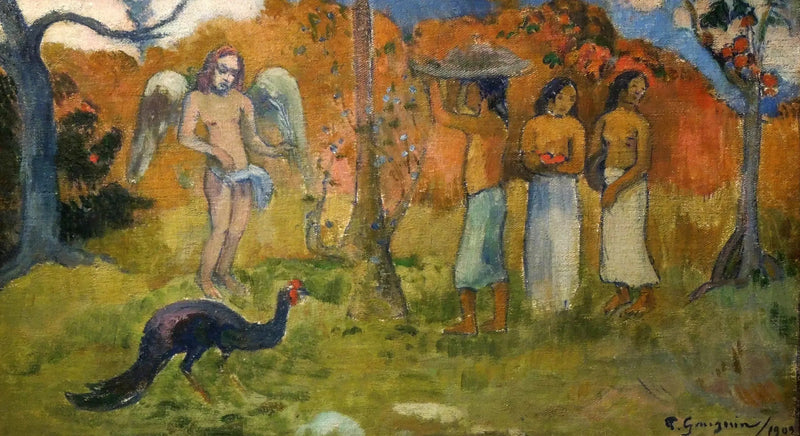 Groupe avec un ange - Paul Gauguin