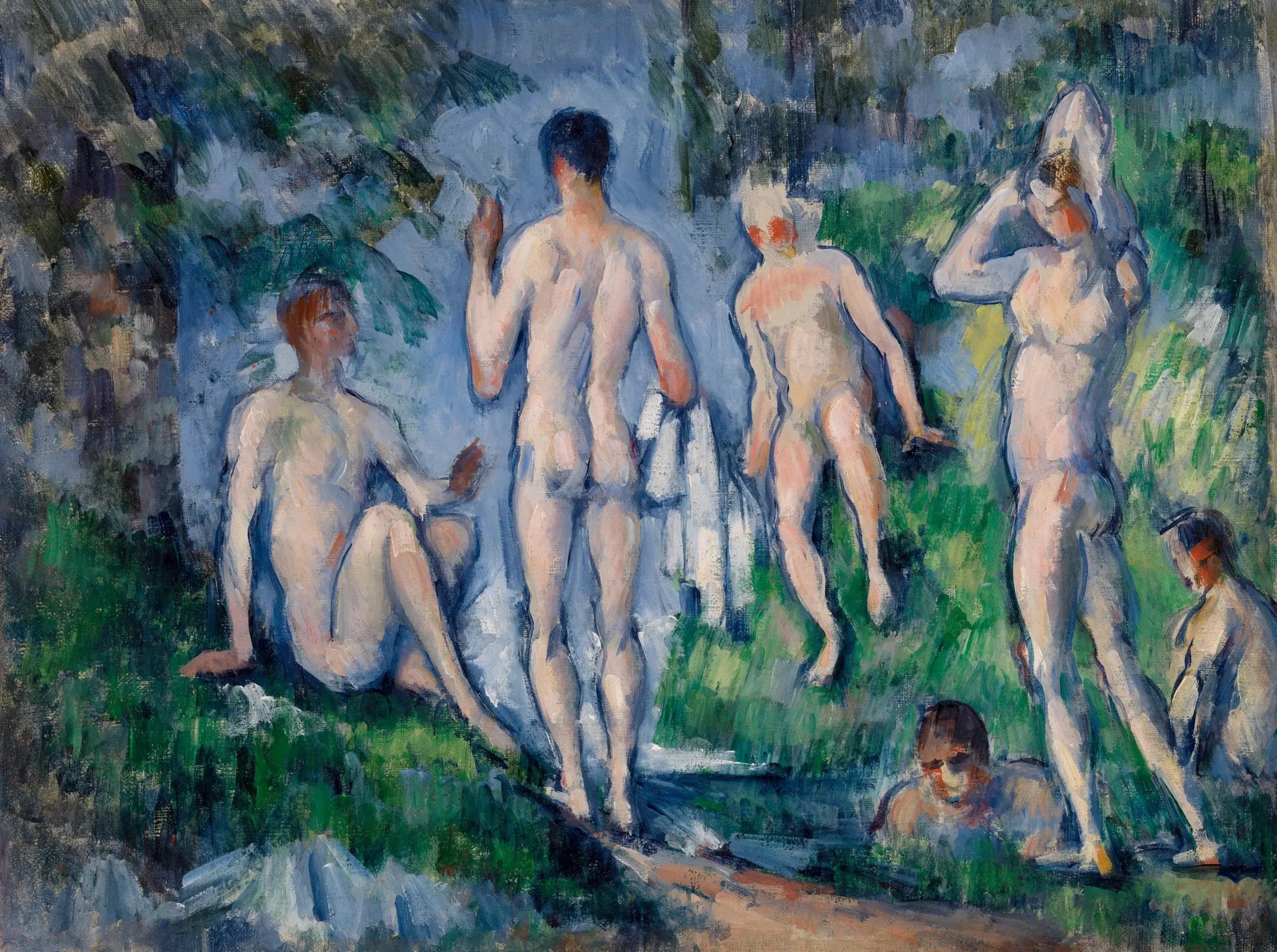 Groupe de baigneurs - Paul Cézanne image 1 reproduction d’œuvre d’art à l’huile