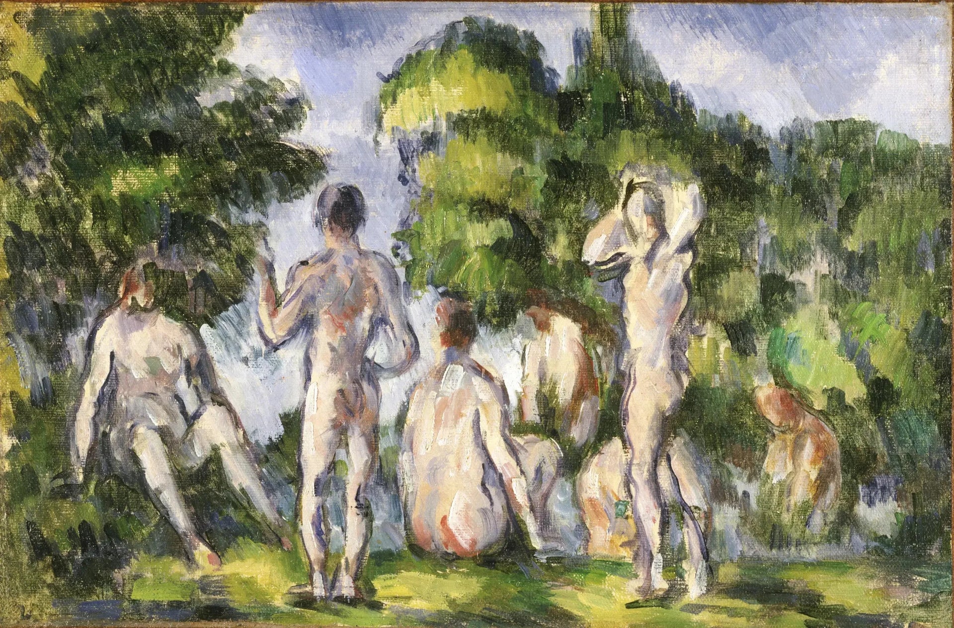 Groupe de baigneurs - Paul Cézanne image 1 reproduction artisanale de tableau