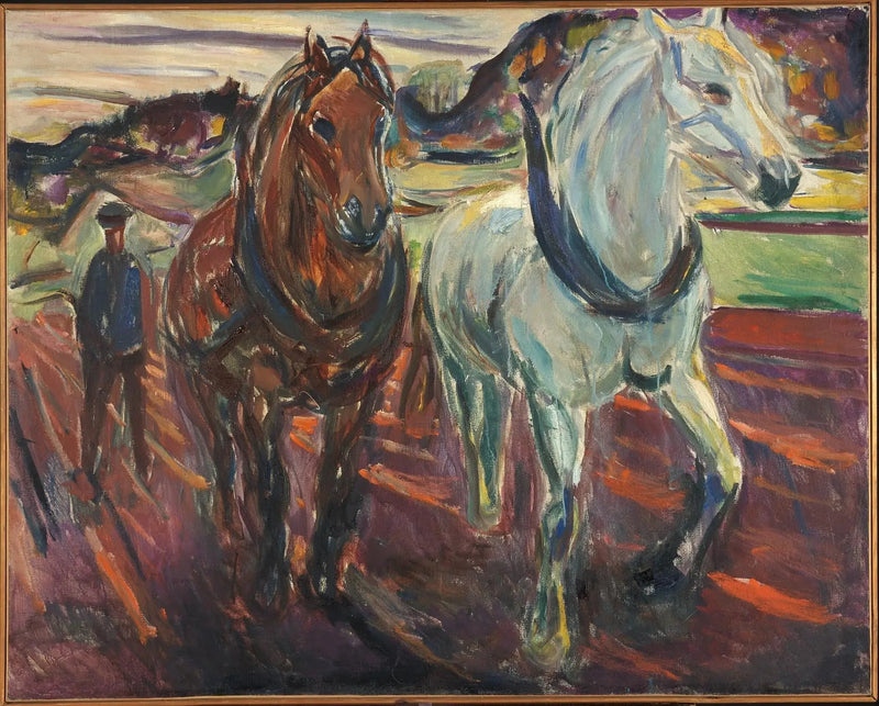 Groupe de chevaux de trait - Edvard Munch