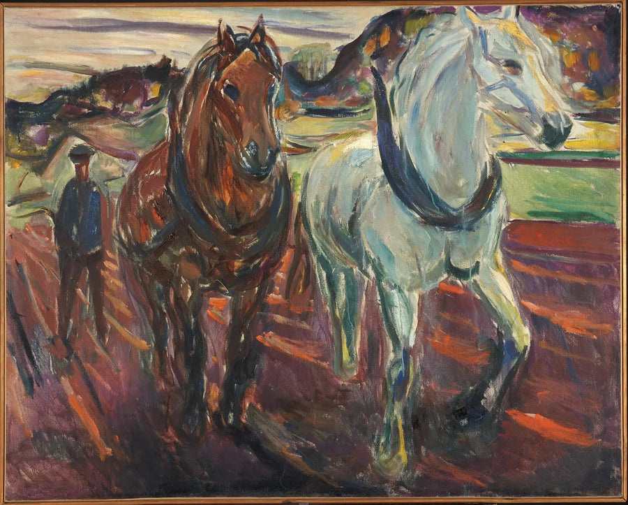 Groupe de chevaux de trait - Edvard Munch