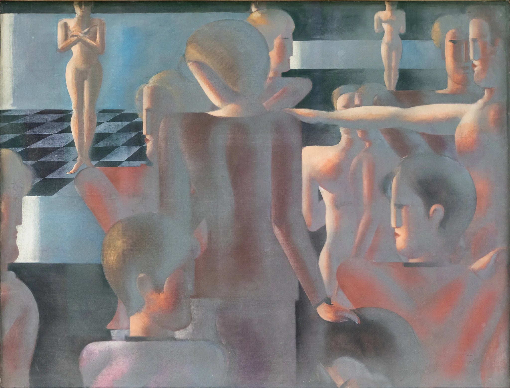 Groupe des Quatorze en architecture imaginaire - Oskar Schlemmer image 1 reproduction de peinture à l’huile