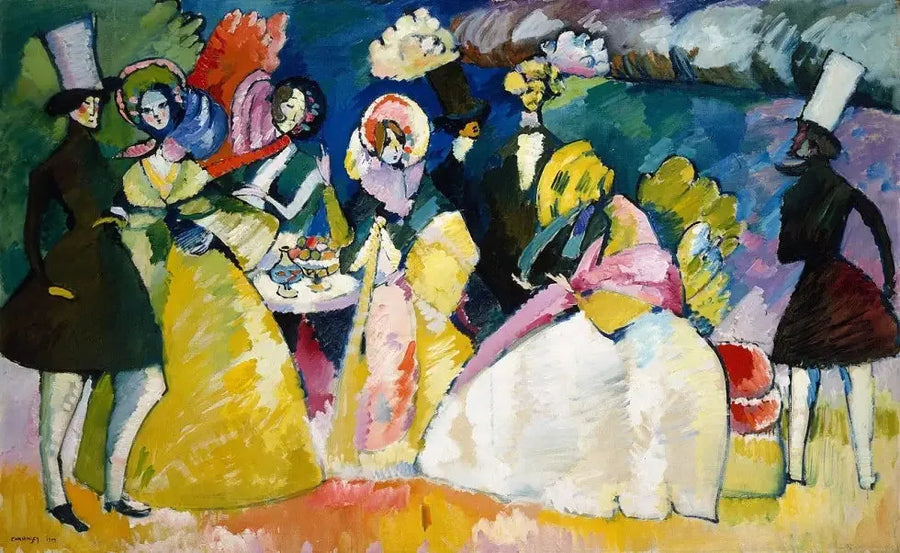Groupe en crinolines - Vassily Kandinsky