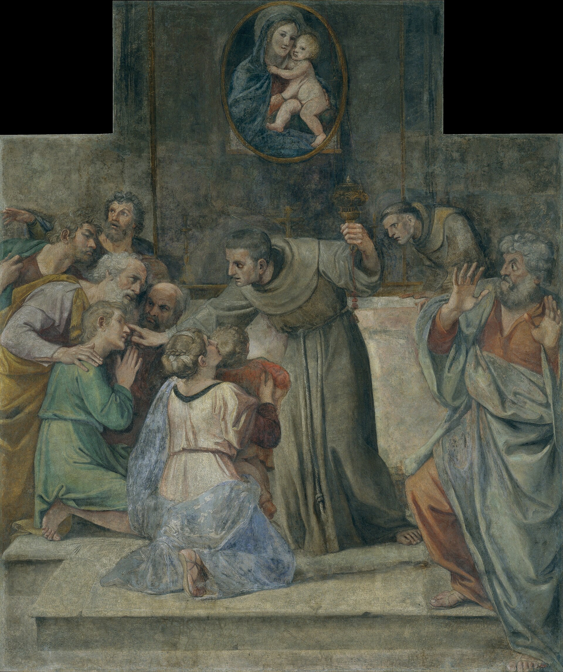 Guérir l'aveugle de naissance - Annibale Carracci image 1 reproduction artisanale de tableau