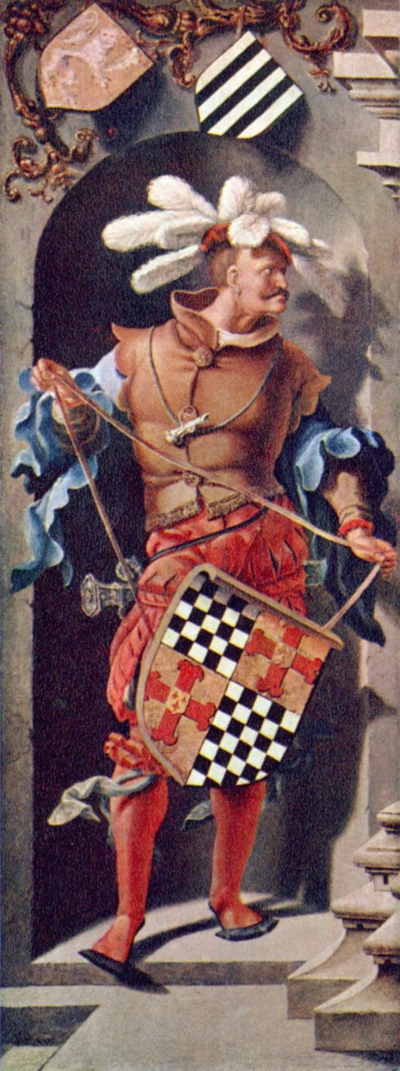 Guérison de l'aveugle de Jéricho (panneau de gauche, Portrait de Jacob Florisz van Montfort) - Lucas van Leyden image 1 reproduction réalisée par Alpha Reproduction