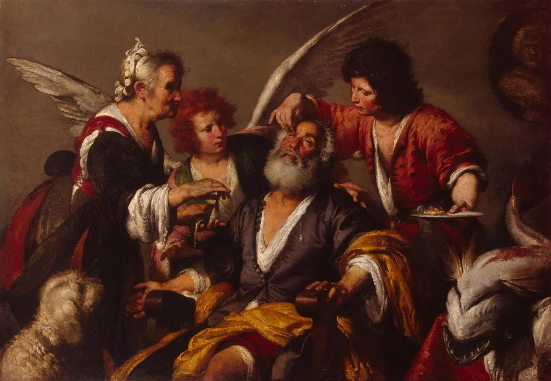 Guérison de Tobit - Bernardo Strozzi image 1 copie de tableau peinte à la main