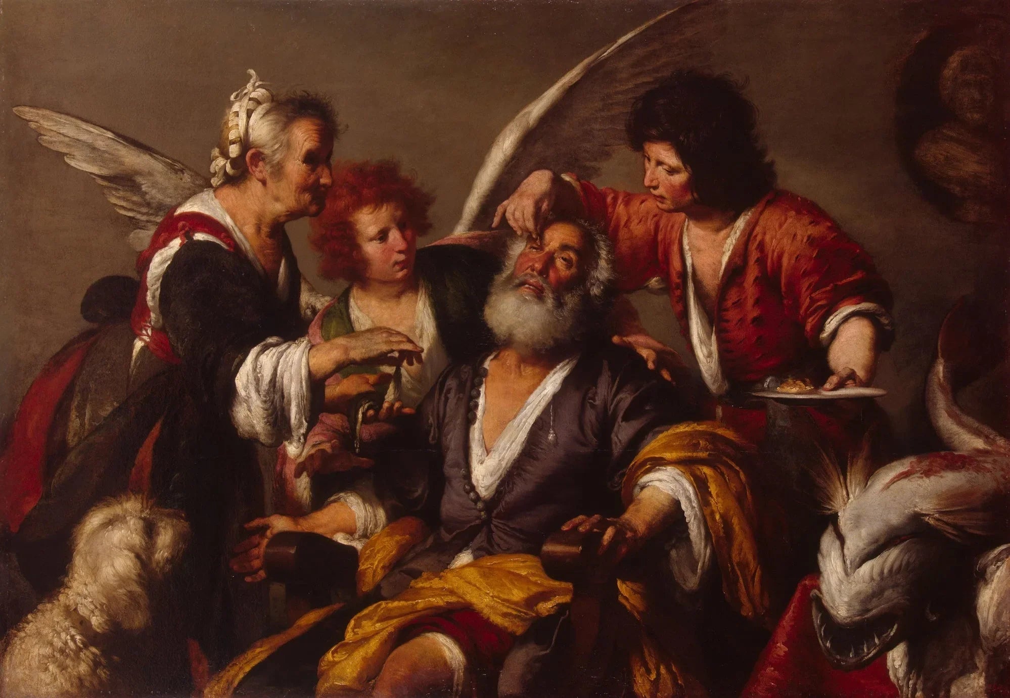 Guérison de Tobit - Bernardo Strozzi image 1 copie de tableau peinte à la main
