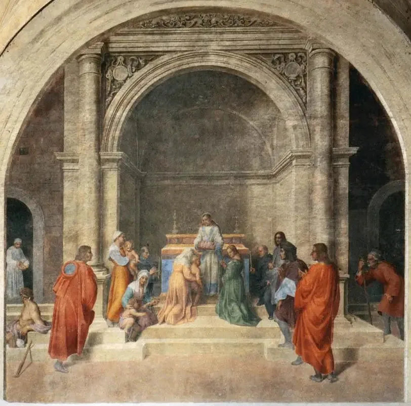 Guérison miraculeuse par les reliques de Filippo Benizzi - Andrea del Sarto image 1 reproduction de peinture à l’huile