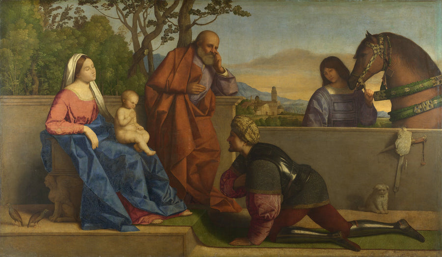 Un Guerrier adorant la Vierge et l'Enfant - Vincenzo Catena