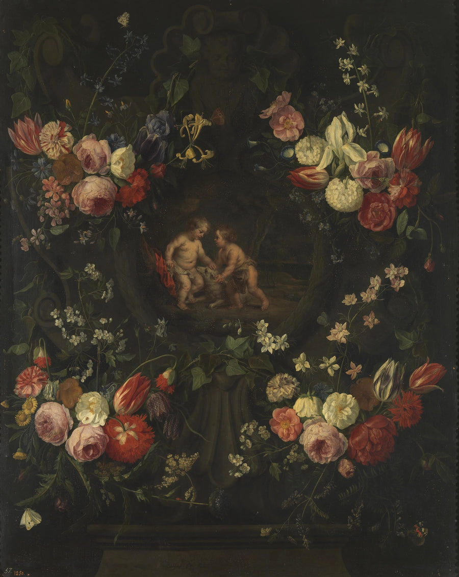 Guirlande avec l'Enfant Jésus et Saint Jean - Jan van Kessel