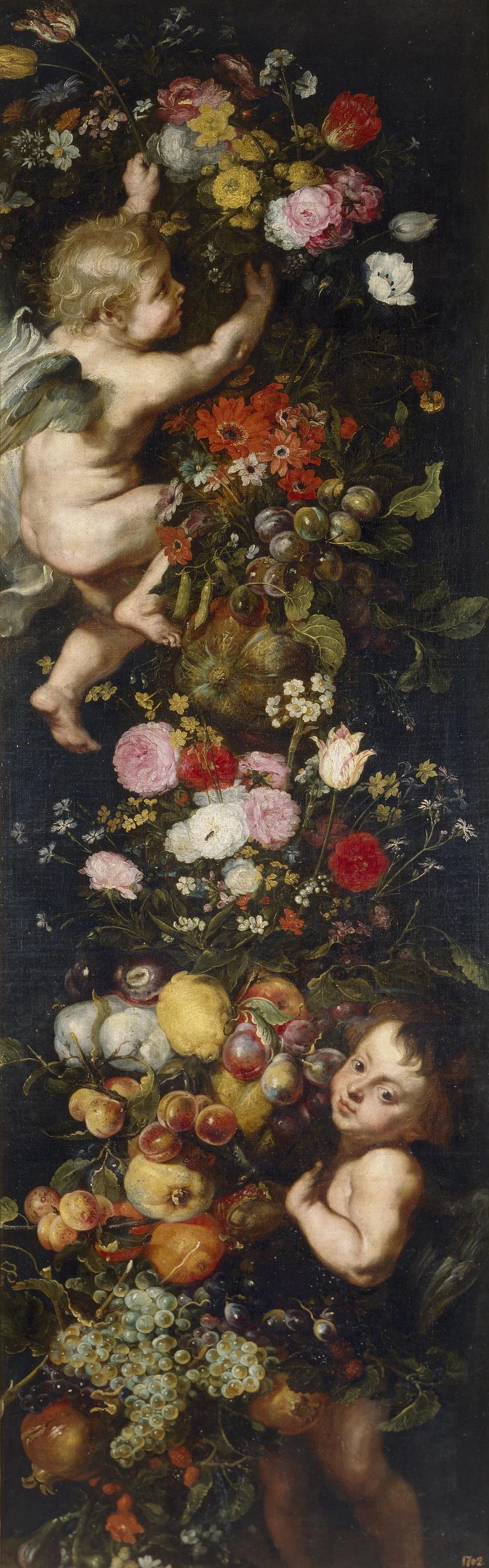 Guirlande de fleurs et de fruits et d'anges - Frans Snyders|Pierre Paul Rubens|Jan Brueghel l'Ancien