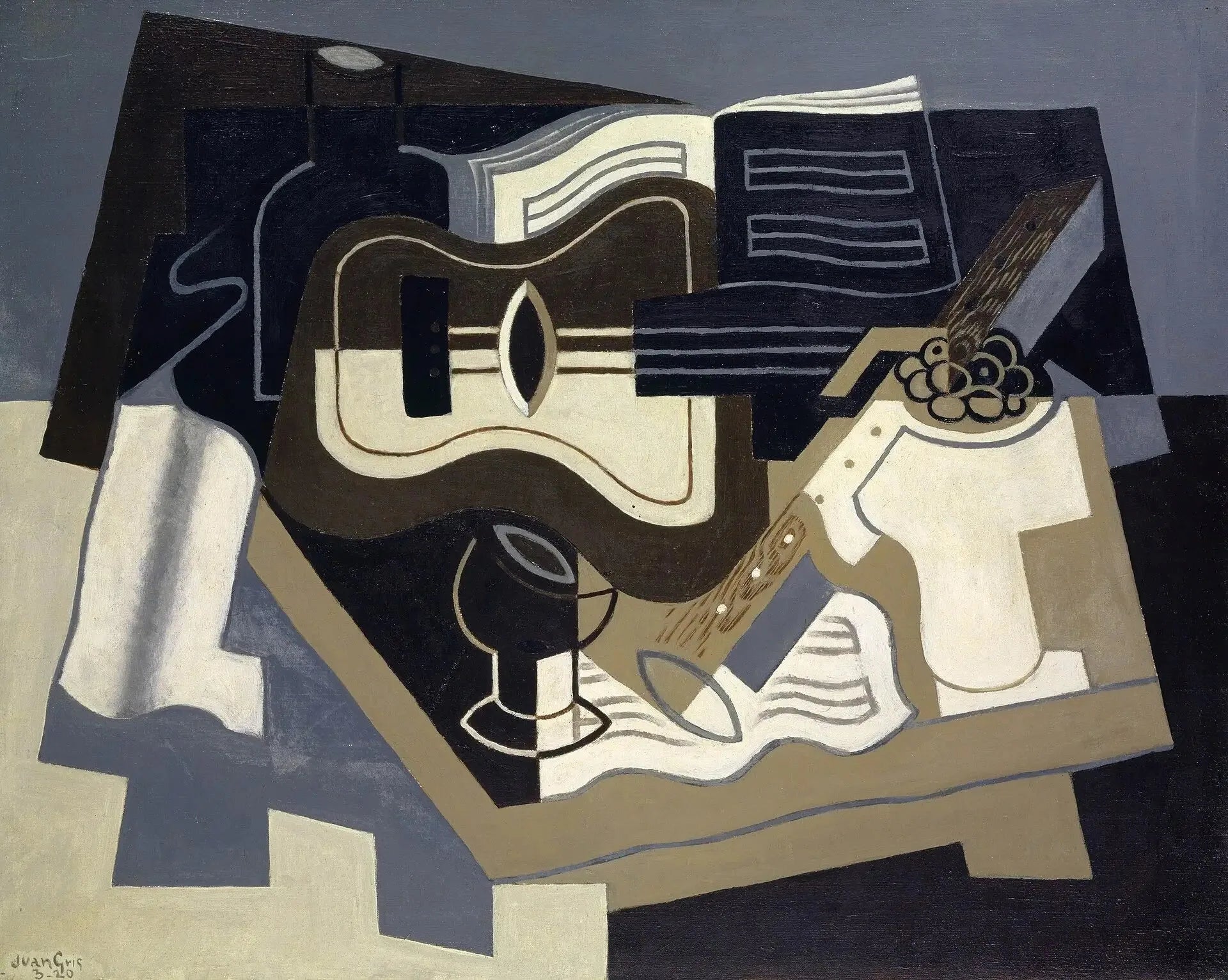 Guitare et clarinette - Juan Gris image 1 tableau peint à l’huile sur toile