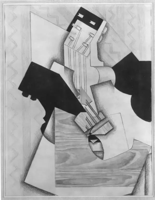 Guitare sur une table - Juan Gris image 1 reproduction de peinture à l’huile